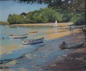 Salcombe Fishermans Cove, frühes Licht